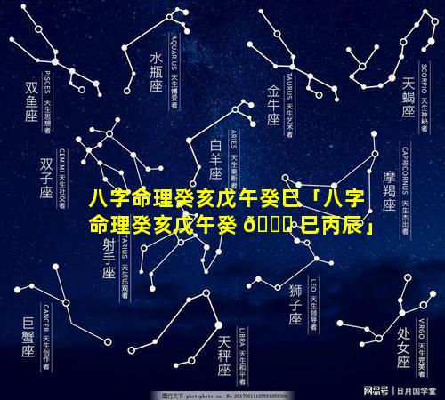 八字命理癸亥戊午癸巳「八字命理癸亥戊午癸 🐅 巳丙辰」